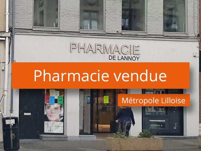 pharmacie vendue métropole Lilloise