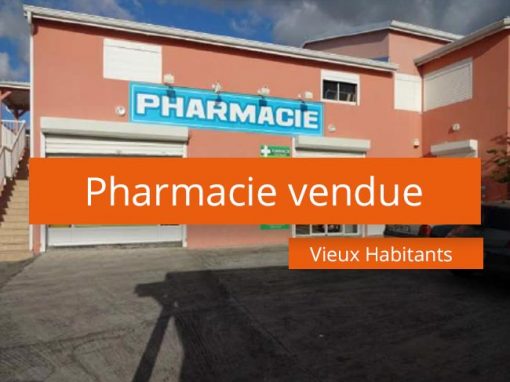 Pharmacie vendue Vieux Habitants Guadeloupe
